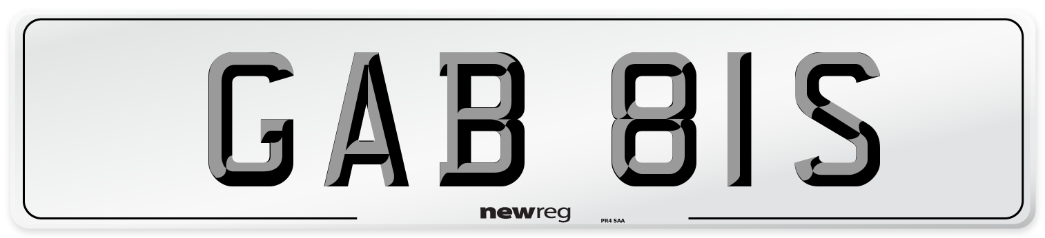 GAB 81S Number Plate from New Reg